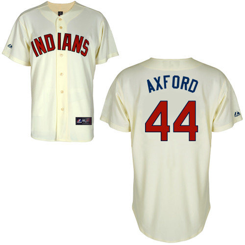 John Axford #44 Youth Baseball Jersey-Cleveland Indians Authentic Alternate 2 White Cool Base MLB Jersey